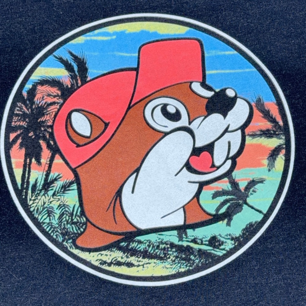 Buc-ee's Graphic‎ T-Shirt Mens Large Gray Beach Beetle Car L